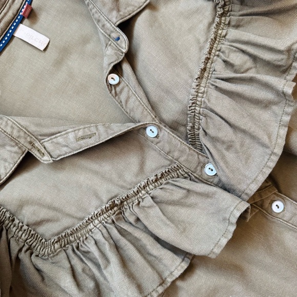 Anthropologie Pilcro Ruffle Button Down Blouse - Picture 6 of 7